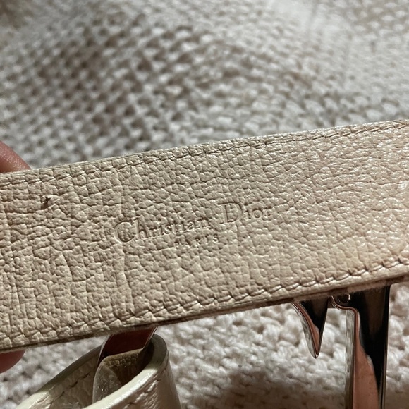 Christian Dior by John Galliano S/S 2005 Floral Trotter Silver CD Leather Belt - Picture 7 of 10